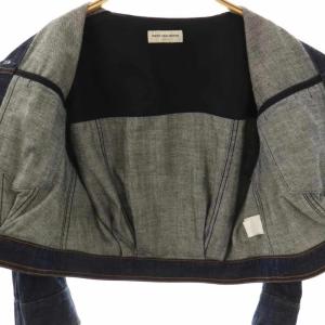 DRIES VAN NOTEN ノーカラーデニムジャケット 34 インディゴ