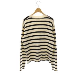 MADISONBLUE ブークレボーダーニットプルオーバー セーター 01 S アイボリー 黒 ブラック MB8221-8005