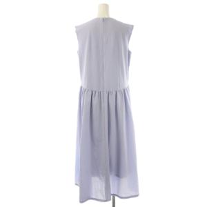 KUMIKYOKU 組曲 24SS サッカーストレッチ ボウタイワンピース ロング 2 ライトブルー /DF OS