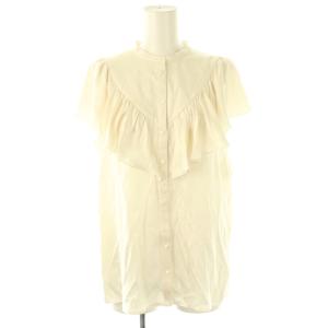 ソフトサテンフリルブラウス 38 アイボリー /DO OS