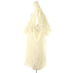 ANAYI ソフトサテンフリルブラウス 38 アイボリー /DO OS