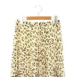 ANAYI カラーレオパードプリントプリーツスカート 38 アイボリー マルチカラー /DO OS