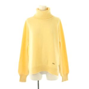 タートルネック ニット セーター 長袖 34 イエロー /DF OS