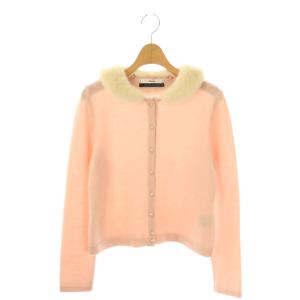 LIMITED EDITION ミンクファー カーディガン ニット 36 ピンク /DF OS