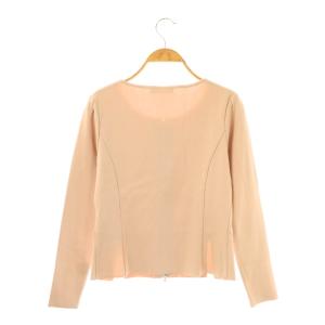 René リボン パールジップアップ カーディガン ニット 34 ピンク /DF OS