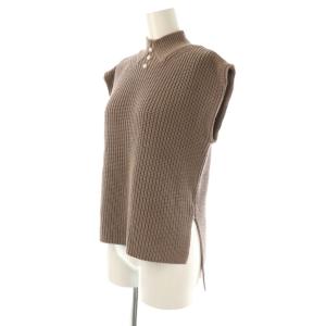 René ベーシック basic ノースリーブローゲージニット セーター 34 モカ /DF OS