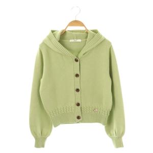 ニットフーディカーディガン 36 ライトグリーン /DF OS