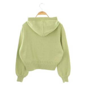 René ニットフーディカーディガン 36 ライトグリーン /DF OS