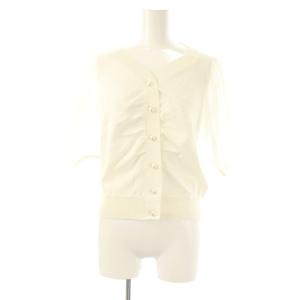 半袖パフスリーブカーディガン ニット 34 白 /NR OS