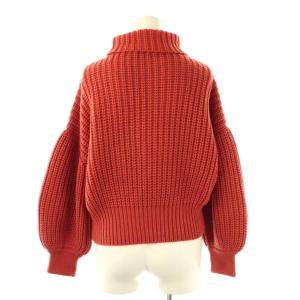 René タートルネック ケーブル編み ニット セーター 36 オレンジ /DF OS