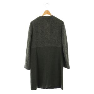 BALLSEY アルパカ混 ノーカラー コートアウター 38 グレー /DF OS