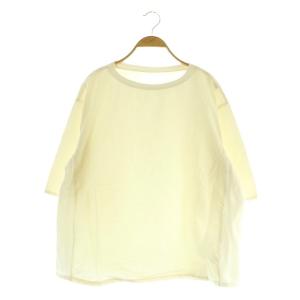 24SS バックギャザープルオーバーブラウス 七分袖 オーバーサイズ 切替 アイボリー /MY OS