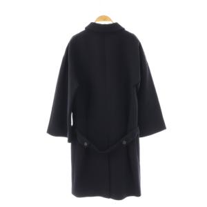 PRADA ウール ステンカラーコート 40 ネイビー