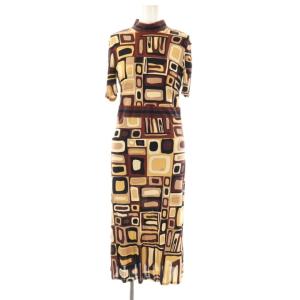 総柄 ショートスリーブワンピース I40 ボルドー マルチカラー /ES OS