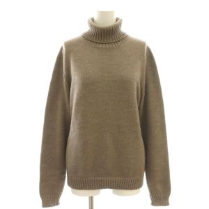 ウール ハイネックニット セーター 長袖 48 モカ /DF OS
