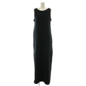 24SS 天竺アメスリロングワンピース 36 ブラック /DF OS
