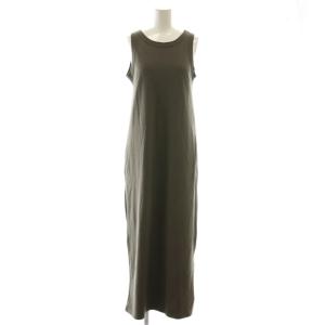 24SS 天竺アメスリロングワンピース 36 グレー /DF OS