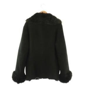 DKNY ムートンコート アウター 4 黒 /NR OS