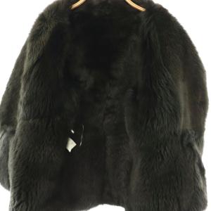 DKNY ムートンコート アウター 4 黒 /NR OS