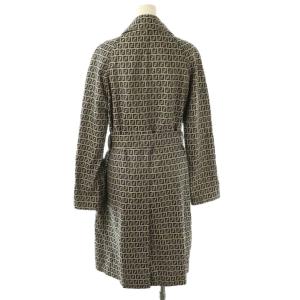 FENDI ズッカ柄 トレンチコート チャコール ライトグレー