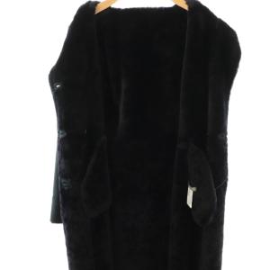 theory luxe ムートンコート ロング 38 ネイビー /HK OS