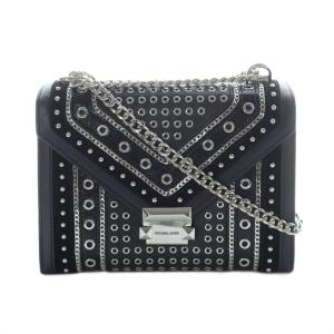 ショルダーバッグ スタッズ チェーン レザー 黒 ブラック 30H9SWHL3U /RI OS