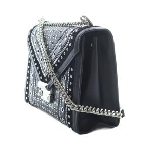 MICHAEL KORS ショルダーバッグ スタッズ チェーン レザー 黒 ブラック 30H9SWHL3U /RI OS