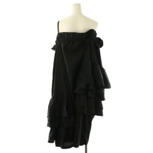 noir kei ninomiya 変形 キャミワンピース フリル S ブラック 3K-O014 AD2022