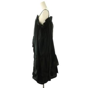 noir kei ninomiya 変形 キャミワンピース フリル S ブラック 3K-O014 AD2022