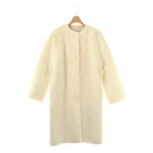 エコファーノーカラーコート アウター 2 ホワイト /HK OS