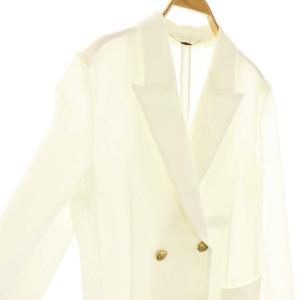 allureville レノクロスダブルコンパクトジャケット テーラード 2 M 白 ホワイト /AQ OS