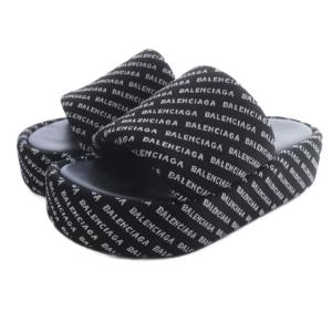 RISE SLIDE プラットフォーム サンダル 36 ブラック 656988