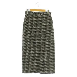 ツイードタイトロングスカート ラメ スパンコール 36 ブラック /MY OS