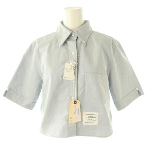 SUMMER CURRICULUM オックスフォード クロップドシャツ 40 ブルー