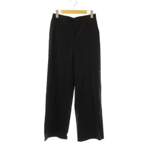24SS Crisp Linen Zena リネンワイドイージーパンツ 40 ブラック /DF OS
