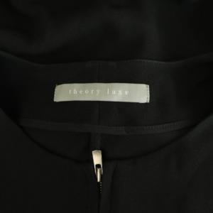theory luxe 24SS Flow Primie ジップアップ ブルゾン 七分袖 38 ブラック /MY OS