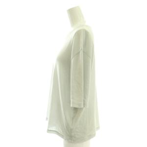 theory luxe 25SS Encore Jersey Wayli Tee Tシャツ カットソー 五分袖 ラメ 38 ライトグレー