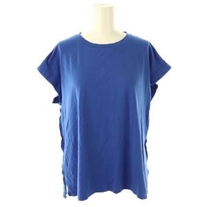 24SS クリアハイゲージスリットカットソー フレンチスリーブ 38 ブルー /DF OS