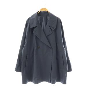 25SS コットンニュアンストレンチコート スプリングコート 36 ネイビー /DF OS