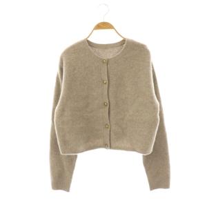 23AW ウールショートカーディガン ニット 長袖 F グレージュ /HK OS