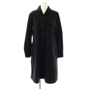 コットンウールヘチマカラーワンピース ひざ丈 1 ブラック /DF OS