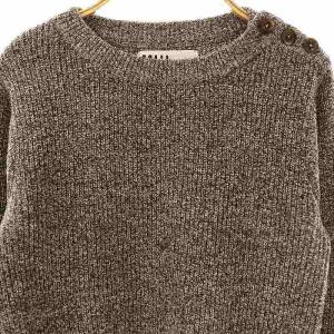 MHL. ショルダーボタンウールコットンミックスニット セーター 2 ダークブラウン /DF OS