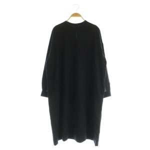 ウールワンピース ロング 長袖 オーバーサイズ 1 ブラック /MY OS