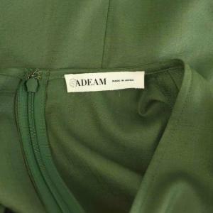 ADEAM FLARED SLEEVE DRESS ワンピース フレアスリーブ 長袖 膝丈 Vネック 2 カーキ 40482