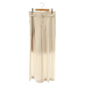 25SS ハイウエストワイドパンツ スラックス タック 36 グレー /AT OS