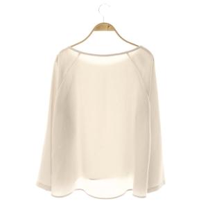 GRACE CONTINENTAL 25SS スリットスリーブトップ ブラウス 36 ライトグレー /DF OS