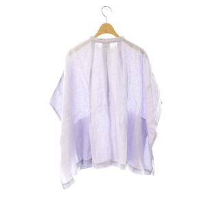 かぐれ kagure リネンスクエアケープシャツ ブラウス F ライトパープル /DF OS