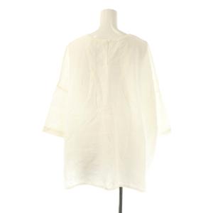 かぐれ kagure リネンクルーネックハーフスリーブ プルオーバー ブラウス F ホワイト /DF OS
