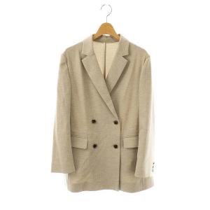 25SS リネンライクダブルブレストジャケット テーラード グレージュ /DF OS