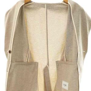 SLOBE IENA 25SS リネンライクダブルブレストジャケット テーラード グレージュ /DF OS